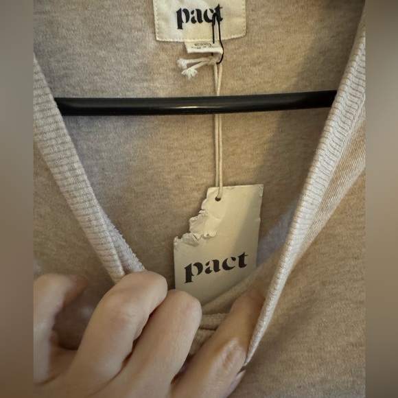 Pact Airplane Mock Neck Shell Organic Cotton Deep Taupe Heather Tank XXXL NWT - Picture 3 of 3